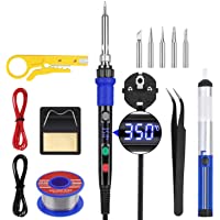 Vastar Kit de Soldador 14Pcs - Soldadores de Estaño con Temperatura Ajustable 90W- Pantalla LCD de control Digita- Bomba…